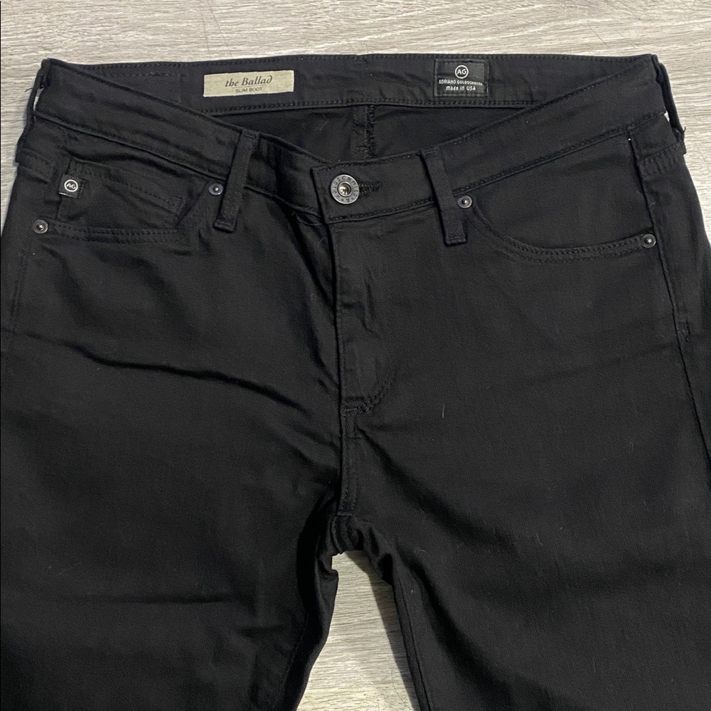 AG The Ballad Slim Boot Cut Black Jeans - Picture 4 of 9